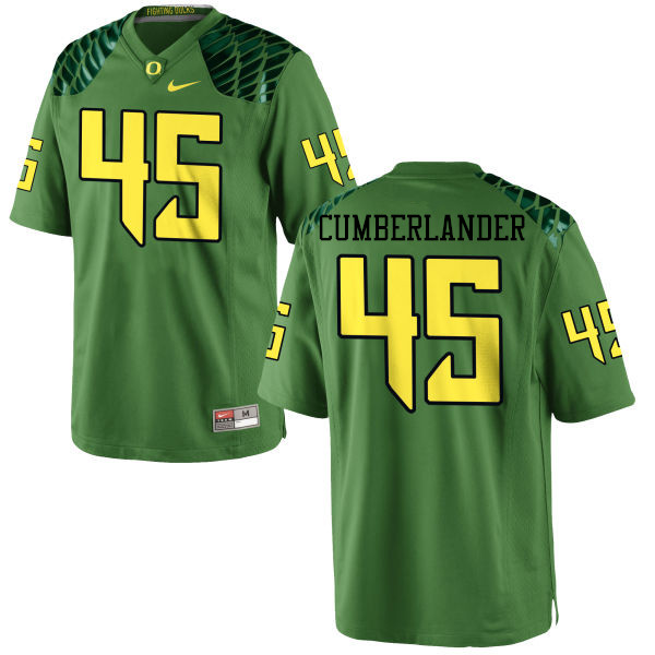 Men #45 Gus Cumberlander Oregon Ducks College Football Jerseys-Apple Green